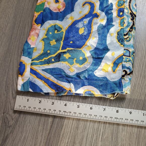 Maeve Pants 4P Anthropologie Art Wear Colorful Business Casual Satin Funky - Picture 8 of 10